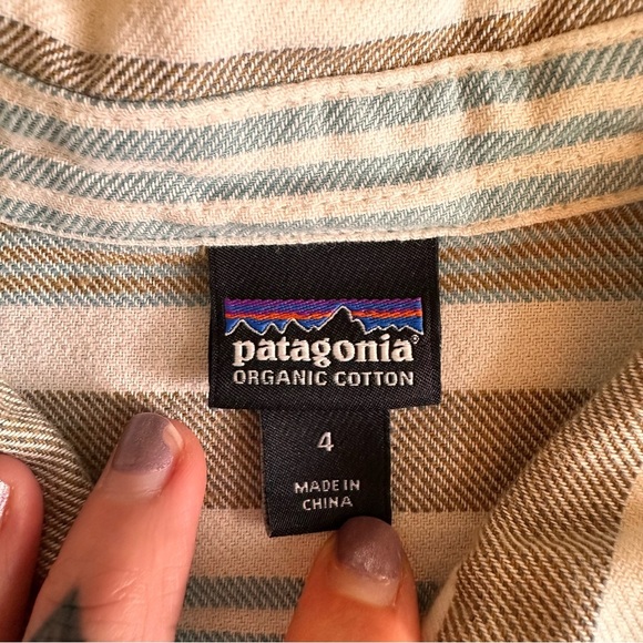 2 for $15 😍 Patagonia Haywood Flannel Pinyon Stripes Button Down – Blue – Size 4 - Picture 7 of 7
